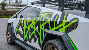 TESPLUS Custom Vinyl Wrap for Cybertruck - Graffiti Green