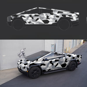 TESPLUS Custom Vinyl Wrap for Cybertruck - Snow Camo